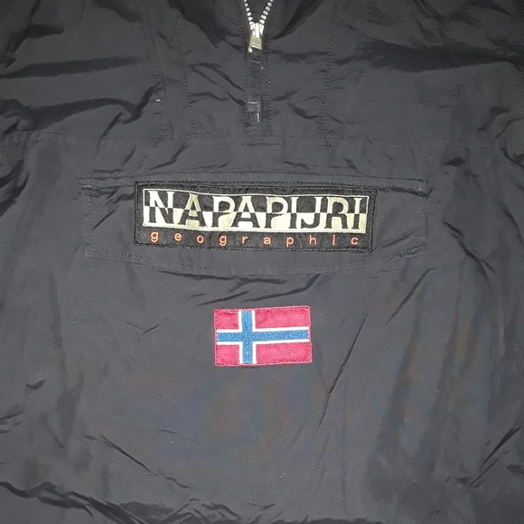 Mens Large Napapijiri pullover anorak jacket - Picture 2 of 3